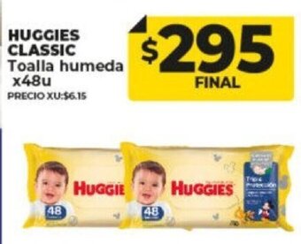 Supermayorista Vital Huggies Classic Toalla Humeda x48u oferta