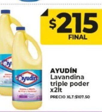 Supermayorista Vital Ayudín Lavandina Triple Poder x2lt oferta