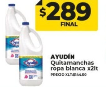 Supermayorista Vital Ayudín Quitamanchas Ropa Blanca x2lt oferta