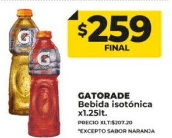 Supermayorista Vital Gatorade Bebida Isotónica x 1.25lt oferta