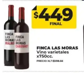 Supermayorista Vital Finca Las Moras Vino Varietales x 750cc oferta