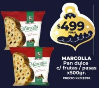 Supermayorista Vital Marcolla Pan Dulce C/Frutas / Pasas x 500gr oferta