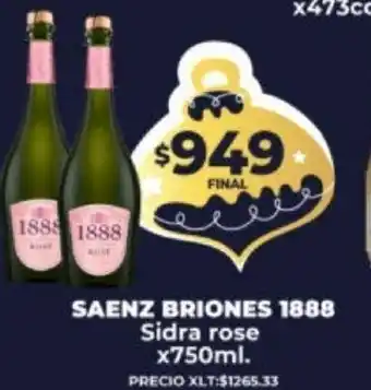 Supermayorista Vital Saenz Briones 1888 Sidra Rose x 750ml oferta