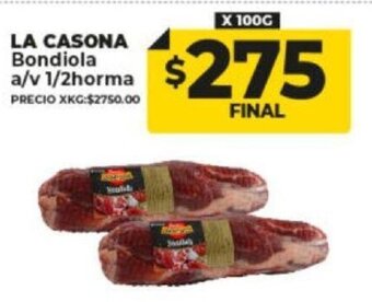 Supermayorista Vital La Casona Bondiola a/v 1/2 Horma oferta