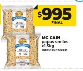 Supermayorista Vital Mc Cain Papas Smiles x 1.5kg oferta