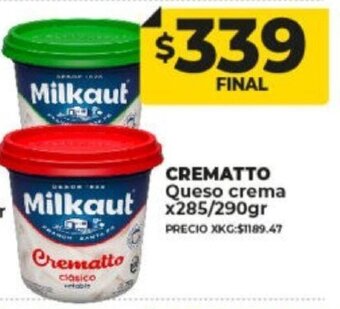 Supermayorista Vital Crematto Queso Crema x 285/290gr oferta