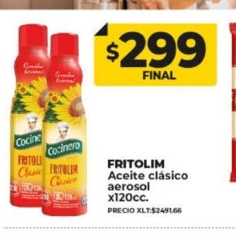 Supermayorista Vital Fritolim Aceite Clásico Aerosol x 120cc oferta