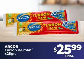 Supermayorista Vital Arcor Turrón De Maní x 25gr oferta