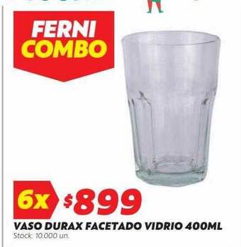 Ferniplast Vaso durax facetado vidrio 400ml oferta