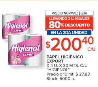 Carrefour Market Papel higiénico export oferta