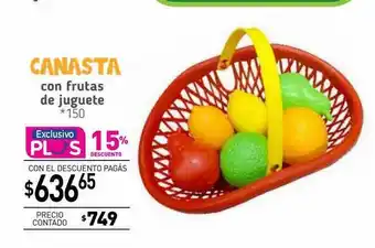 La Anonima Canasta con frutas de juguete oferta