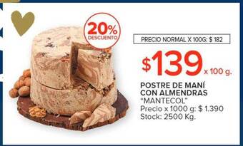 Carrefour Market Postre de maní con almendras oferta