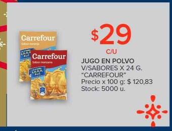 Carrefour Jugo en polvo v-sabores oferta