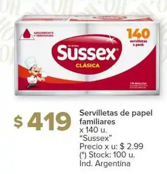 Carrefour Servilletas de papel familiares oferta
