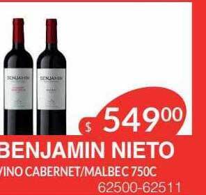 Masivos Benjamin nieto vino cabernet malbec oferta