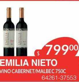 Masivos Emilia nieto vino cabernet malbec oferta