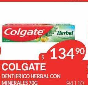 Masivos Colgate dentifrico herbal con minerales oferta