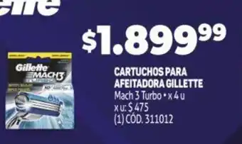 Makro Cartuchos Para Afeitadora Gillette Mach 3 Turbo oferta