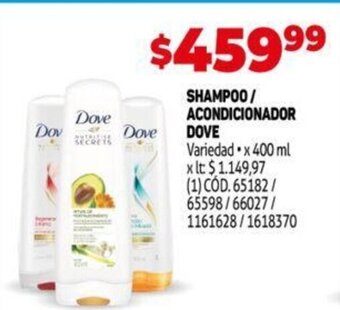 Makro Shampoo/ Acondicionador Dove oferta