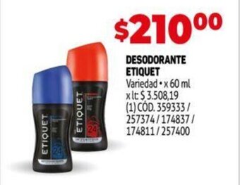 Makro Desodorante Etiquet oferta