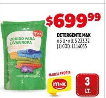 Makro Detergente M&K oferta