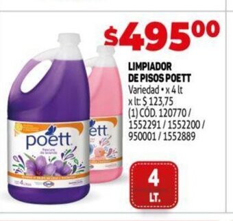 Makro Limpiador de Pisos Poett oferta