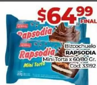 Diarco Bizcochuelo Rapsodia oferta