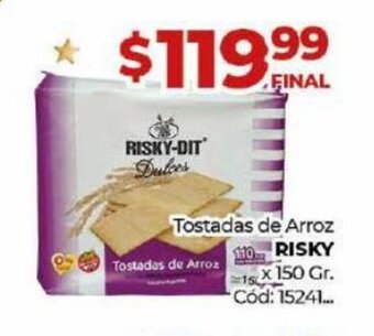 Diarco Tostadas de Arroz Risky oferta