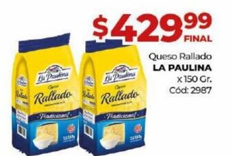 Diarco Queso Rallado La Paulina oferta