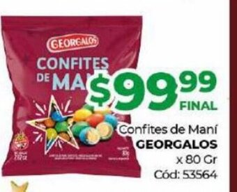 Diarco Confites De Maní Georgalos oferta