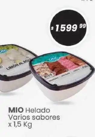 Arcoiris Supermercados Mio helado varios sabores oferta