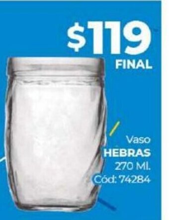 Diarco Vaso Hebras oferta