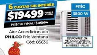 Diarco Aire Acondicionado Philco Frío Ventana oferta