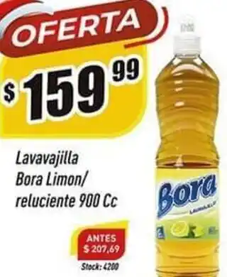 Supermercados Comodin Lavavajilla Bora Limon/Reluciente 900 Cc oferta