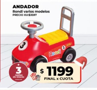 Supermayorista Vital Andador Rondi Varios Modelos oferta