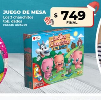 Supermayorista Vital Juego de Mesa Los 3 Chanchitos Tob. Dados oferta