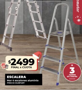 Supermayorista Vital Escalera Mor 4 Escalones Aluminio oferta