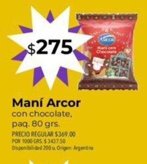 Supermercados Vea Maní Arcor oferta