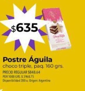Supermercados Vea Postre Águila oferta