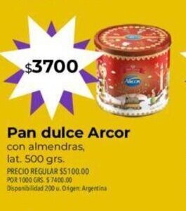 Supermercados Vea Pan Dulce Arcor oferta