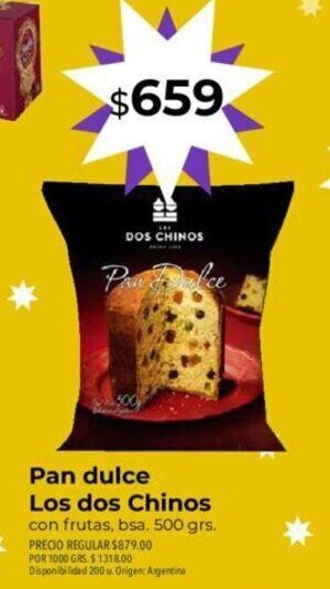 Supermercados Vea Pan Dulce Los Dos Chinos oferta