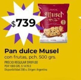 Supermercados Vea Pan Dulce Musel oferta