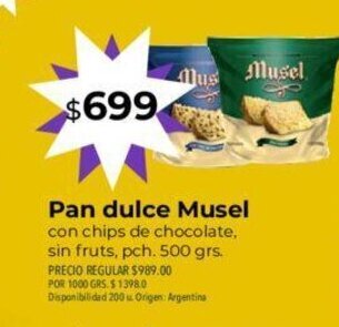 Supermercados Vea Pan Dulce Musel oferta