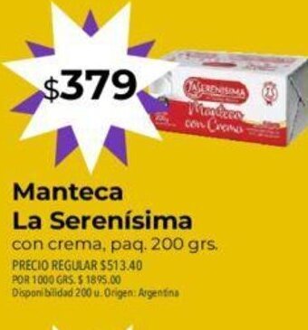 Supermercados Vea Manteca La Serenísima oferta