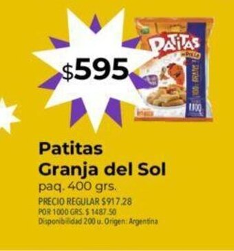 Supermercados Vea Patitas Granja Del Sol oferta