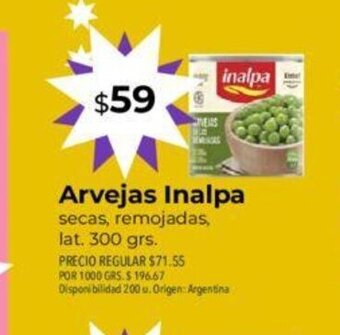 Supermercados Vea Arvejas Inalpa oferta