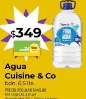 Supermercados Vea Agua Cuisine & Co oferta