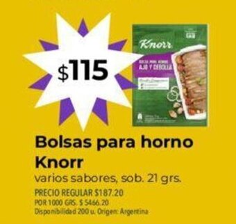 Supermercados Vea Bolsas Para Horno Knorr oferta