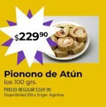 Supermercados Vea Pionono De Atún oferta
