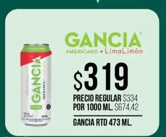 Supermercados Vea Gancia Rtd 473ml oferta